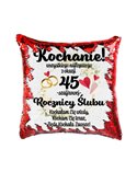 Poduszka Cekinowa, Na 45 Rocznicę od Żony, Prezent Od Żony