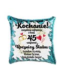 Poduszka Cekinowa, Na 45 Rocznicę od Żony, Prezent Od Żony