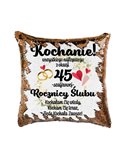 Poduszka Cekinowa, Na 45 Rocznicę od Żony, Prezent Od Żony
