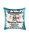 Poduszka Cekinowa, Na 55 Rocznicę od Żony, Prezent Od Żony