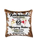 Poduszka Cekinowa, Na 65 Rocznicę od Żony, Prezent Od Żony