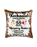 Poduszka Cekinowa, Na 55 Rocznicę od Męża, Prezent Od Męża