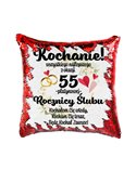Poduszka Cekinowa, Na 55 Rocznicę od Męża, Prezent Od Męża