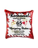 Poduszka Cekinowa, Na 65 Rocznicę od Męża, Prezent Od Męża