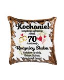 Poduszka Cekinowa, Na 70 Rocznicę od Męża, Prezent Od Męża