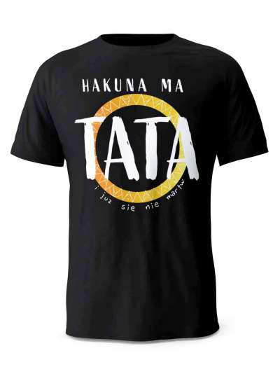 Koszulka Hakuna Ma Tata Zółta , T-shirt dla taty