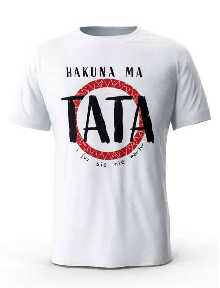 Koszulka Hakuna Ma Tata Czerowy, T-shirt dla Taty