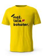 Koszulka Mąż, Tata, Bohater, Prezent T-shirt dla Taty