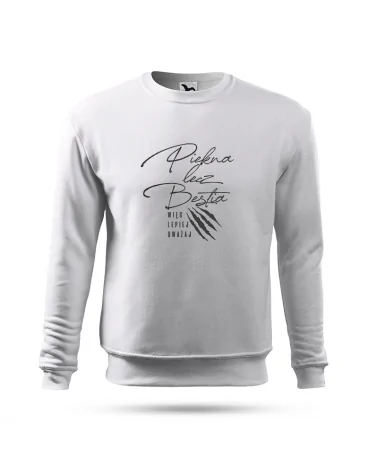 Bluza bez kaptura damska, Piękna Lecz Bestia, Prezent