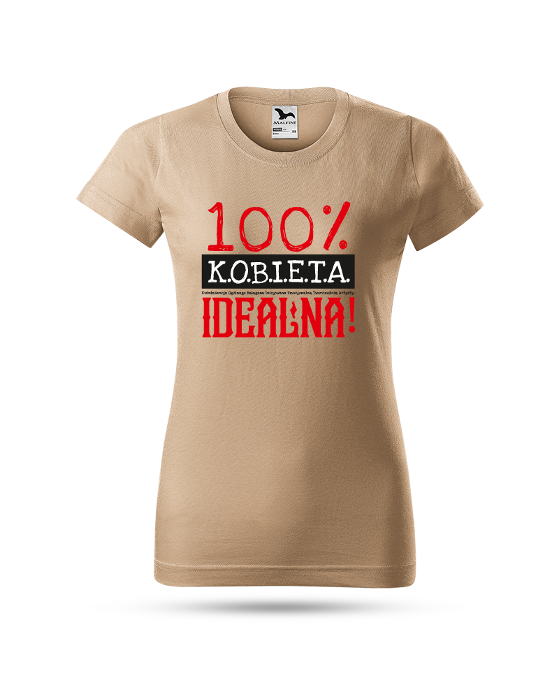 Koszulka Damska, 100% Kobieta, Prezent