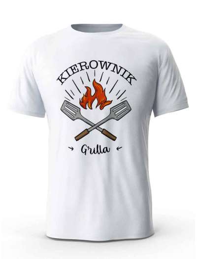 Koszulka Męska Kierownik Grilla, T-shirt dla Chłopaka