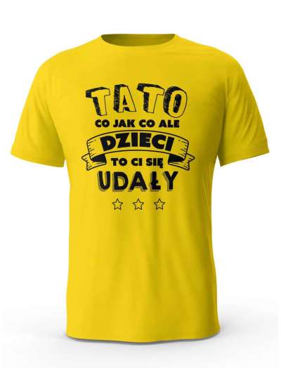 Koszulka Męska Tato Dzieci Ci się Udały, T-shirt dla Taty