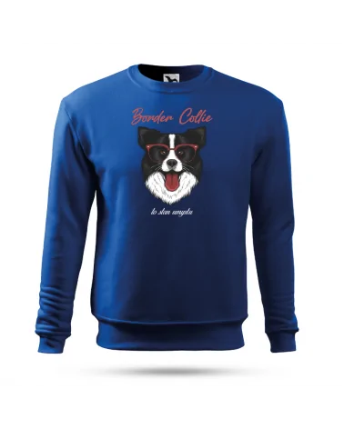 Bluza bez kaptura męska, Border Collie, Prezent