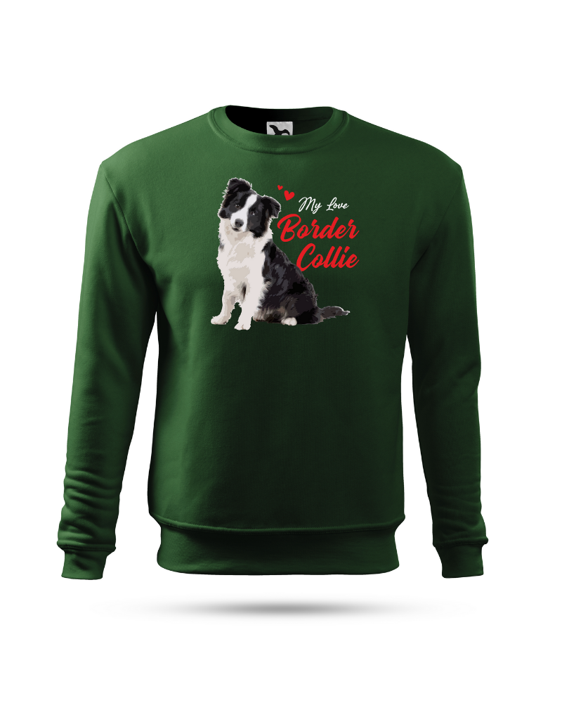 Bluza bez kaptura męska, Border Collie My Love, Prezent