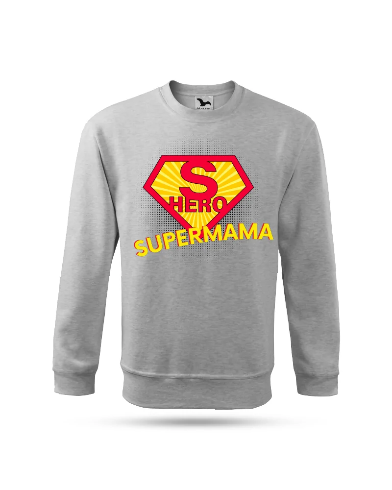 Bluza bez kaptura damska, Super Mama, Prezent