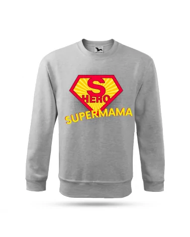 Bluza bez kaptura damska, Super Mama, Prezent