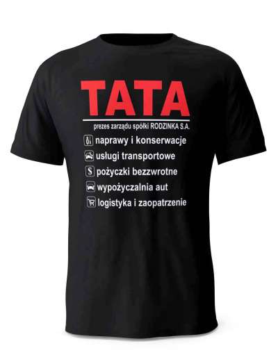 Koszulka Tata Prezes Zarządu , T-shirt Dla Taty