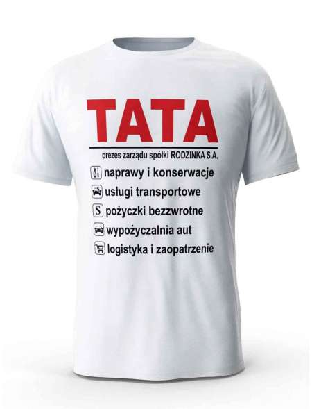 Koszulka Tata Prezes Zarządu , T-shirt Dla Taty