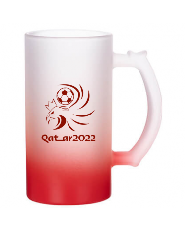 Kufel szroniony z czerwonym spodem, Qatar 2022, Prezent