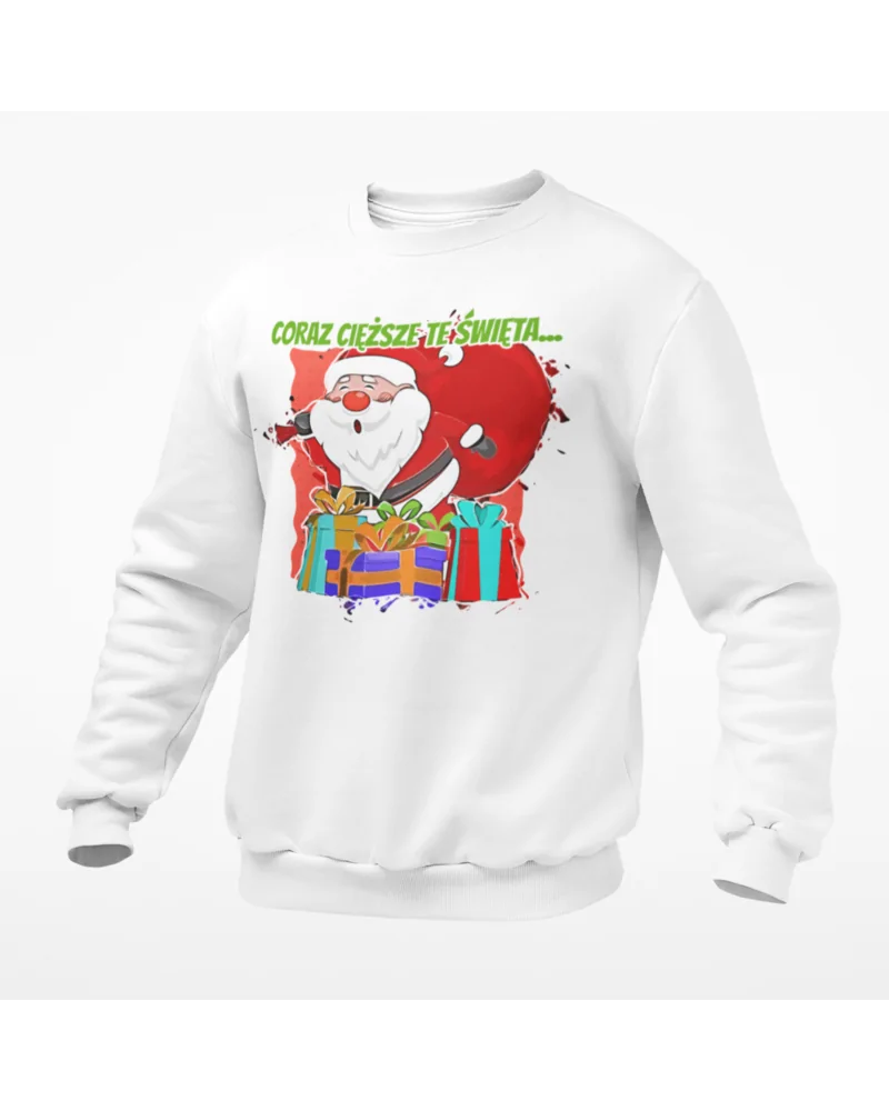 Bluza bez kapt. męska, coraz cięższe Święta, Prezent