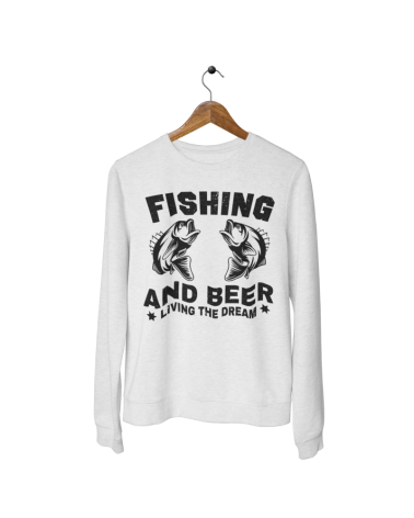 Bluza bez kapt. męska,  Fishing and Beer, Prezent