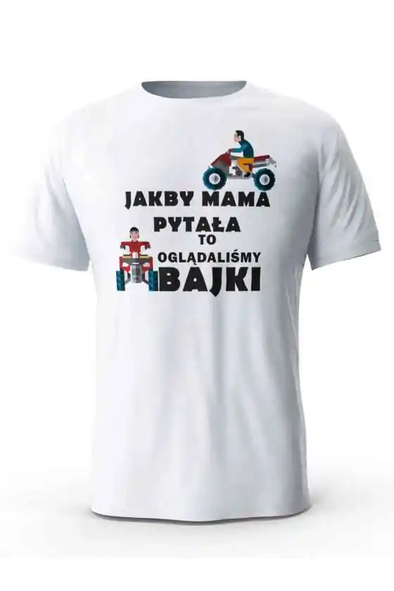 Koszulka Jakby Mama pytała To Oglądaliśmy Bajki, T-shirt Dla Taty