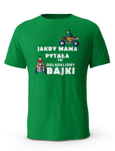 Koszulka Jakby Mama pytała To Oglądaliśmy Bajki, T-shirt Dla Taty