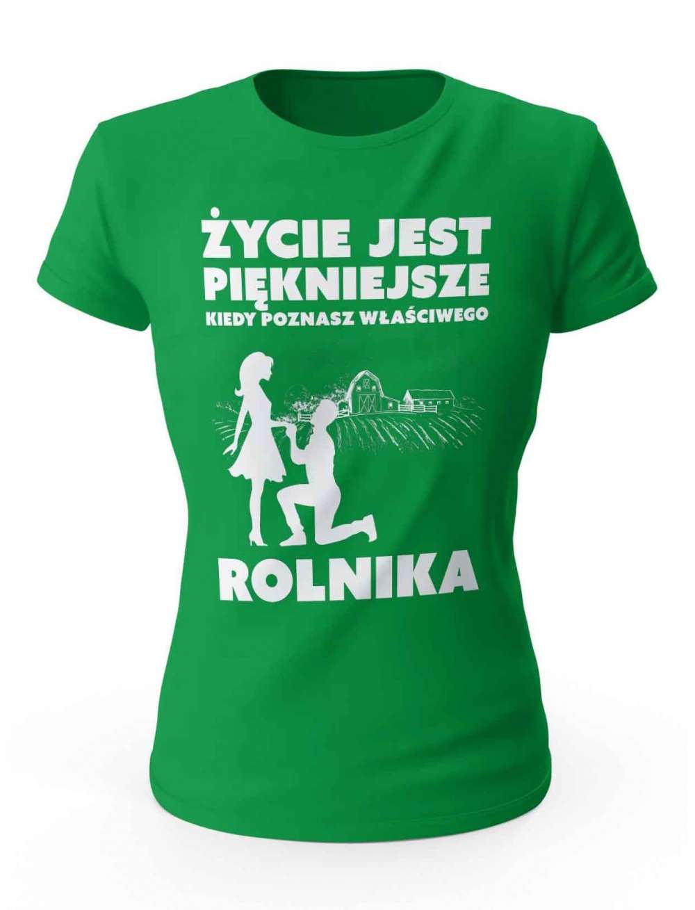 Koszulka Życia Jest Piękniejsza Gdy Poznasz Właściwego Rolnika , T-shirt Dla Kobiety