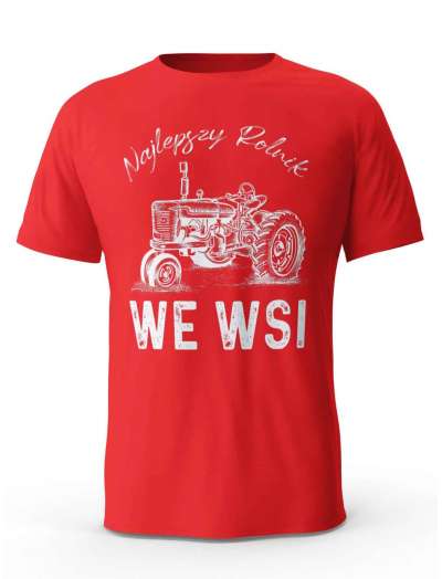Koszulka Najlepszy Rolnik We Wsi, T-shirt Dla Mężczyzny