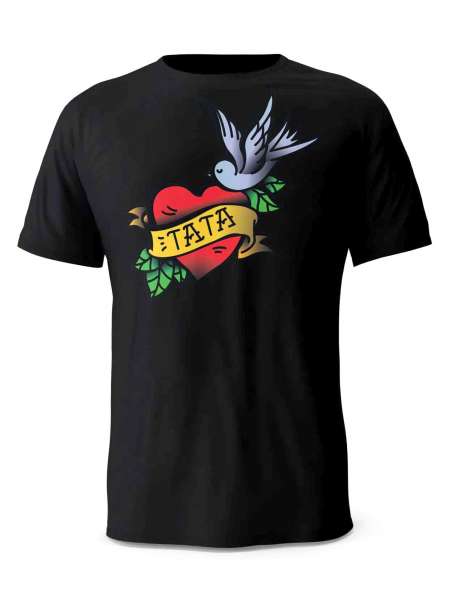Koszulka Męska Tata Tatuaż, T-shirt Dla Taty