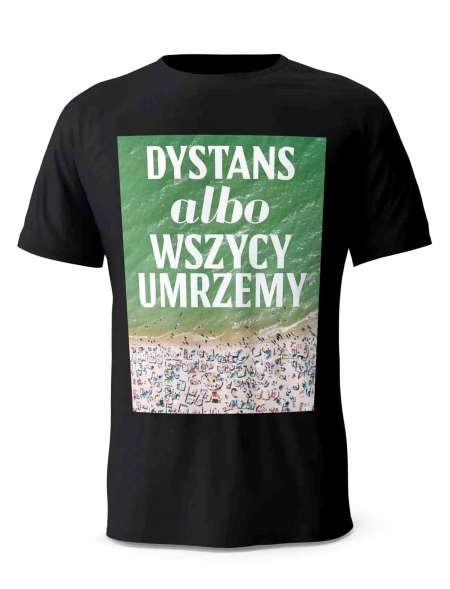 Koszulka Dystans Plaża T-shirt Dla Mężczyzny