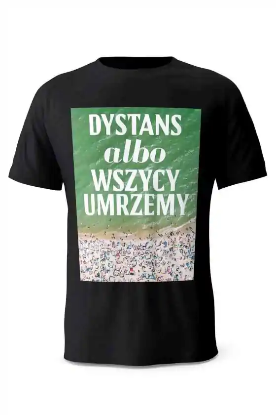 Koszulka Dystans Plaża T-shirt Dla Mężczyzny