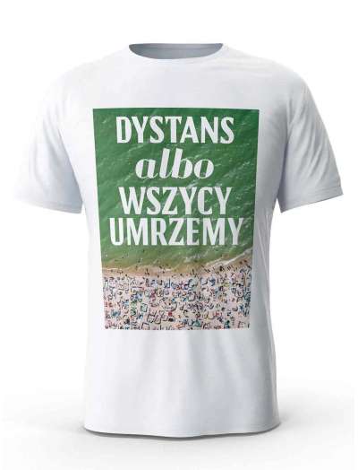 Koszulka Dystans Plaża T-shirt Dla Mężczyzny