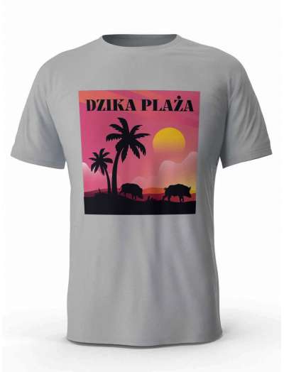 Koszulka Dzika Plaża, T-shirt Męski, Lato