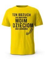 Koszulka Ten Brzuch Jest Potrzebny Moim Dzieciom, T-shirt Dla Taty