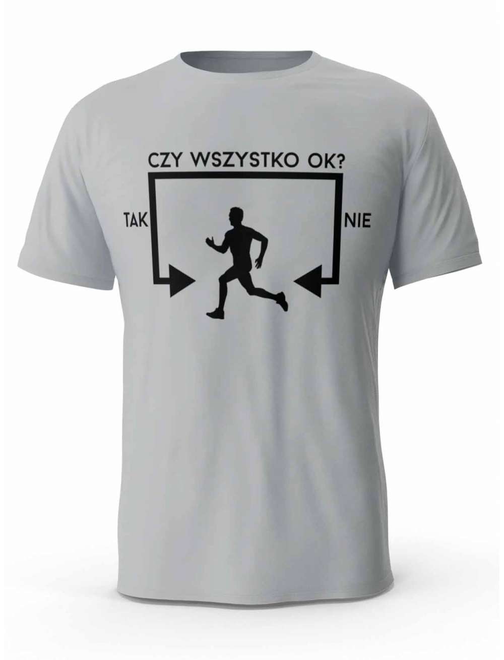Koszulka Czy Wszystko OK Bieganie, T-Shirt dla Mężczyzny