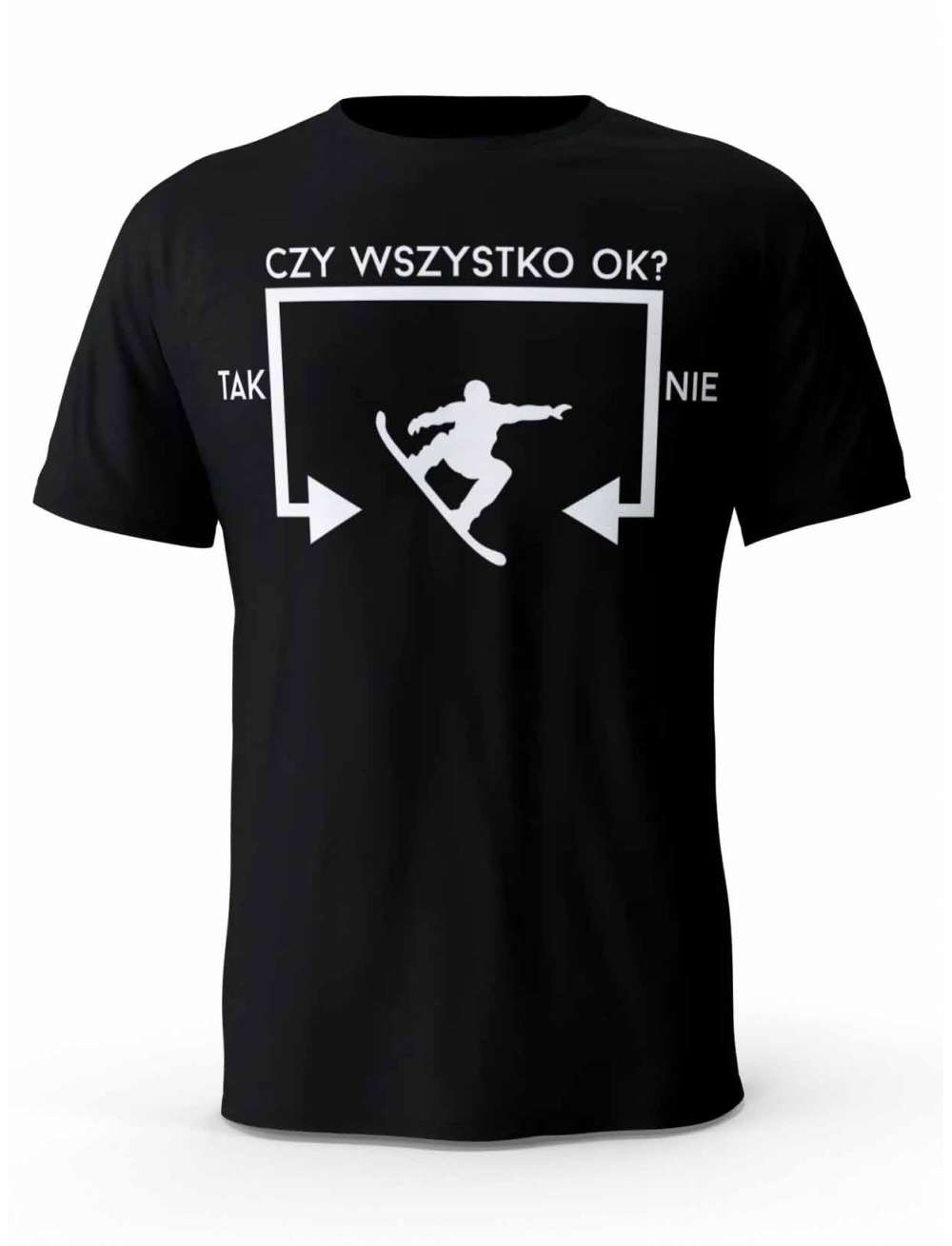 Koszulka Czy Wszystko OK Snowboard, T-Shirt dla Mężczyzny