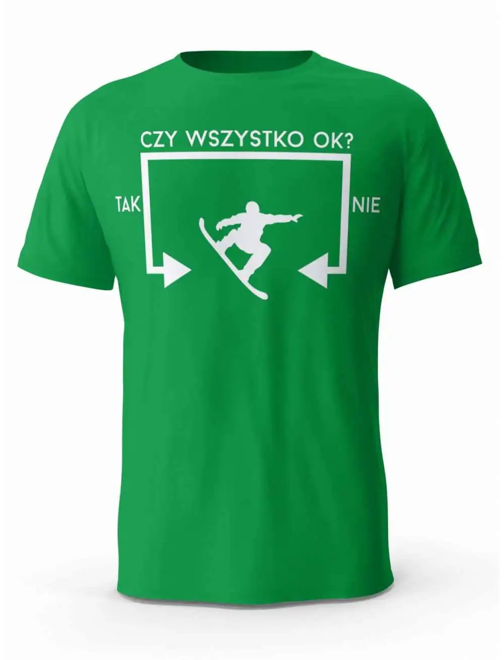 Koszulka Czy Wszystko OK Snowboard, T-Shirt dla Mężczyzny