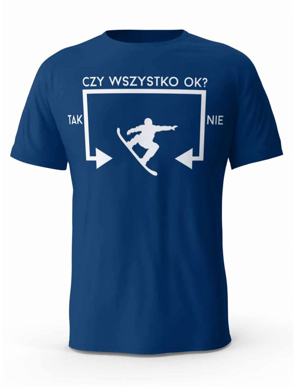 Koszulka Czy Wszystko OK Snowboard, T-Shirt dla Mężczyzny