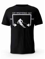 Koszulka Czy Wszystko OK Narty, T-Shirt dla Mężczyzny