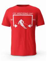 Koszulka Czy Wszystko OK Narty, T-Shirt dla Mężczyzny