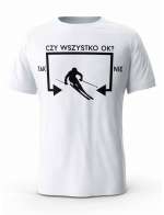 Koszulka Czy Wszystko OK Narty, T-Shirt dla Mężczyzny