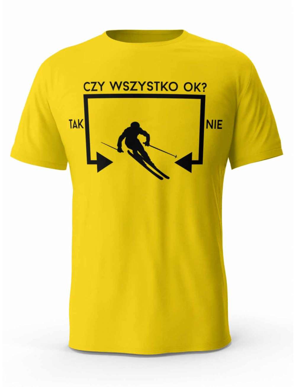 Koszulka Czy Wszystko OK Narty, T-Shirt dla Mężczyzny