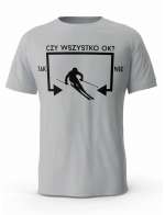 Koszulka Czy Wszystko OK Narty, T-Shirt dla Mężczyzny
