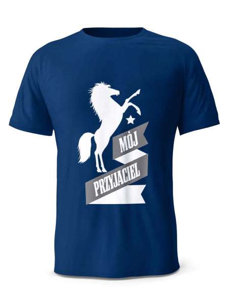Koszulka męska Koń Mój Przyjaciel, T-Shirt dla Mężczyzny