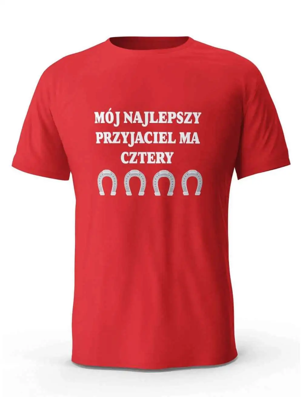 Koszulka Mój Najlepszy Przyjaciel ma Cztery Podkowy, T-Shirt dla Mężczyzny