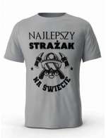 Koszulka Najlepszy Strażak na Świecie, T-Shirt dla mężczyzny