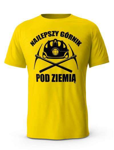 Koszulka Najlepszy Górnik pod Ziemią, T-Shirt dla mężczyzny