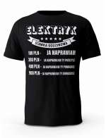 Koszulka Cennik Elektryka, T-shirt Męski, Prezent