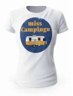 Koszulka Miss Campingu, T-shirt Damski, Prezent